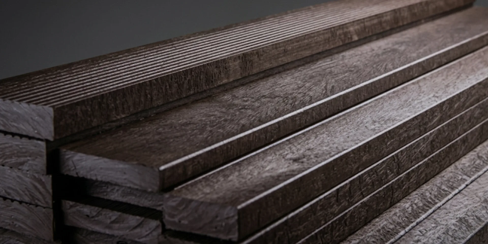 Recycled plastic lumber planks